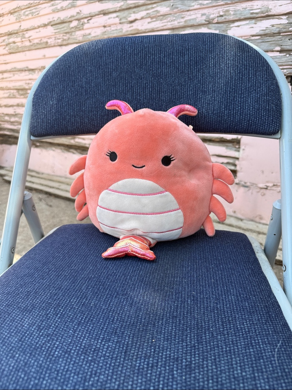 Pink Crab Plush Pillow - Cute Coastal Accent
